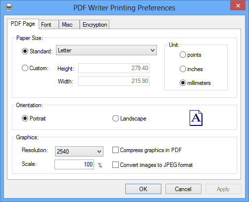 where does pdfwriter write files to