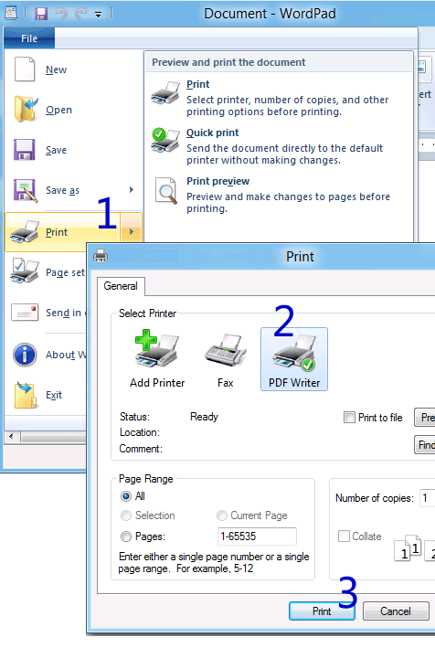 Click to view PDF Writer for Windows 8 1.01 screenshot